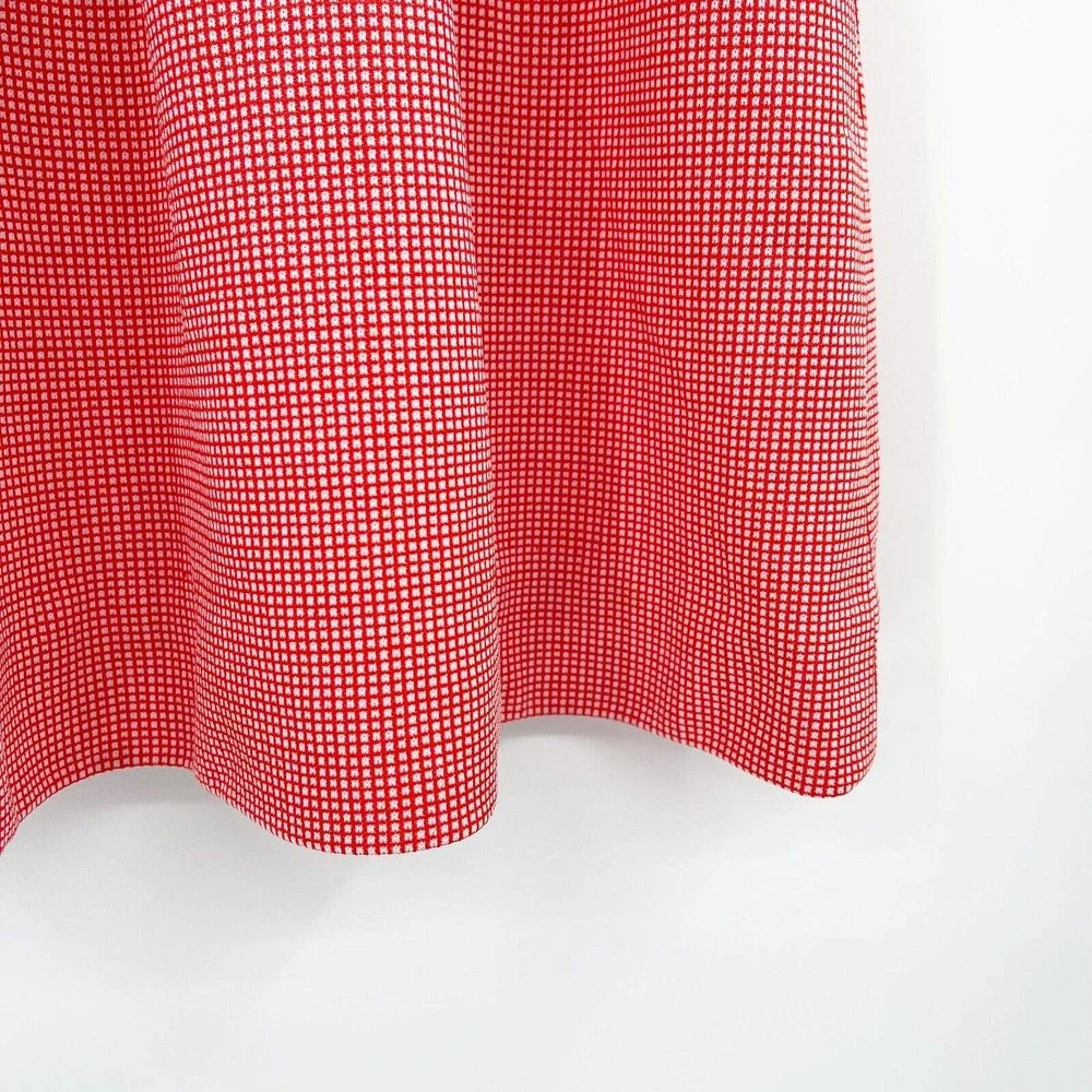 Handmade Vintage 50s 60s Peter Pan Collar Dress Red‎ Size 2T Short Sleeve Zip